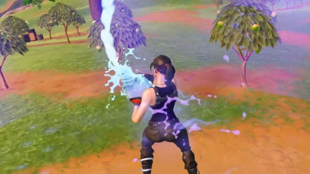 A player uses Flowberry Fizz in Fortnite's battle royale.